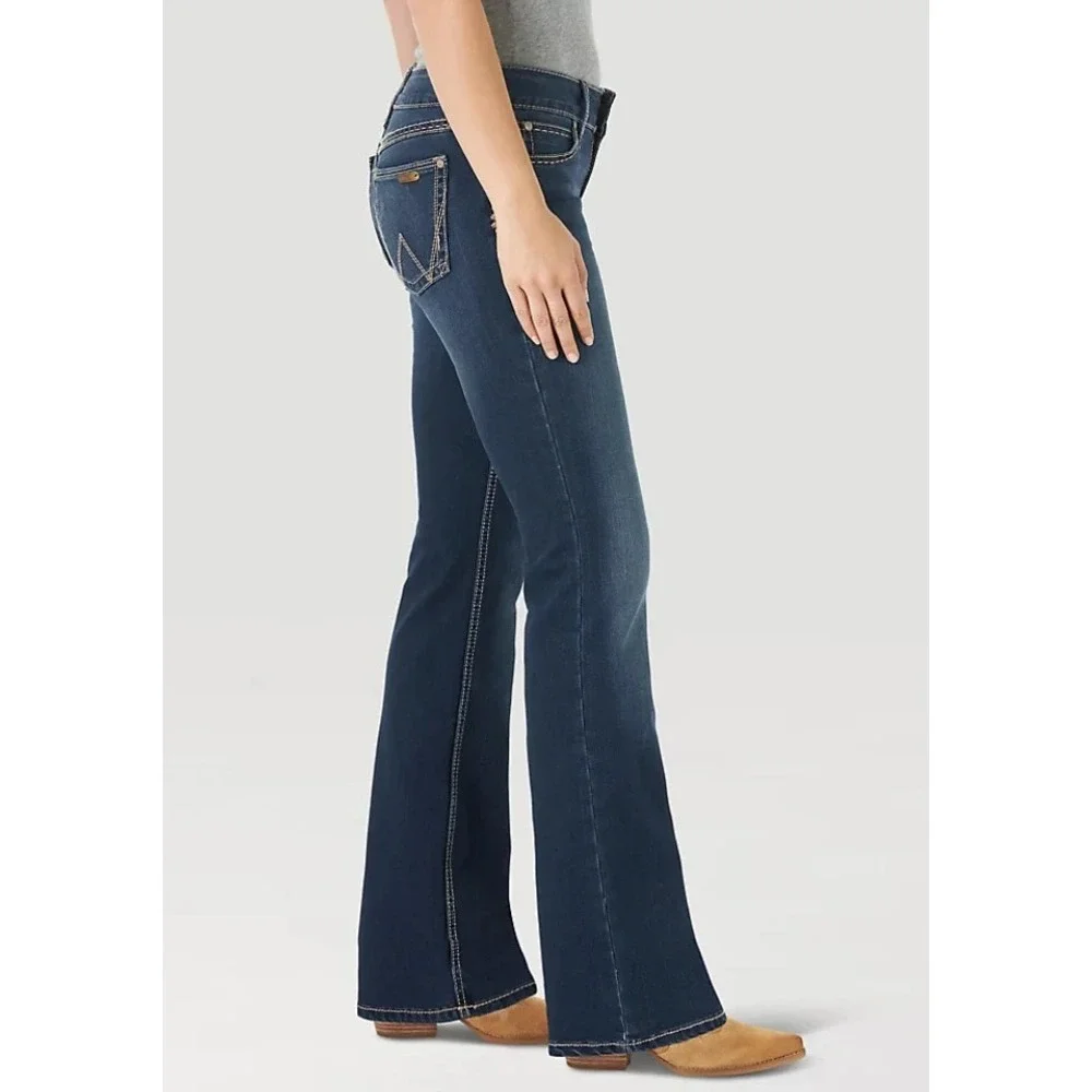 Wrangler Retro‎ Mae Bootcut Mid Rise Jeans Womens 26x32 Medium Wash